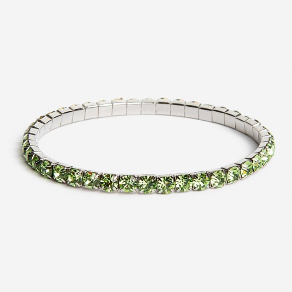 Jewelry - Lime Green Stretch Cubic Zirconia Bracelet